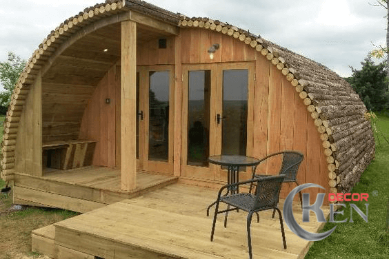  Thiết kế nhà gỗ homestay dạng lều 