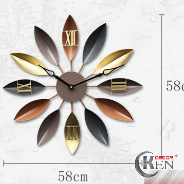 Đồng hồ treo tường tua-bin gió KenDecor-81 thiết kế hiện đại, làm tâm điểm cho các phong cách trang trí hiện đại