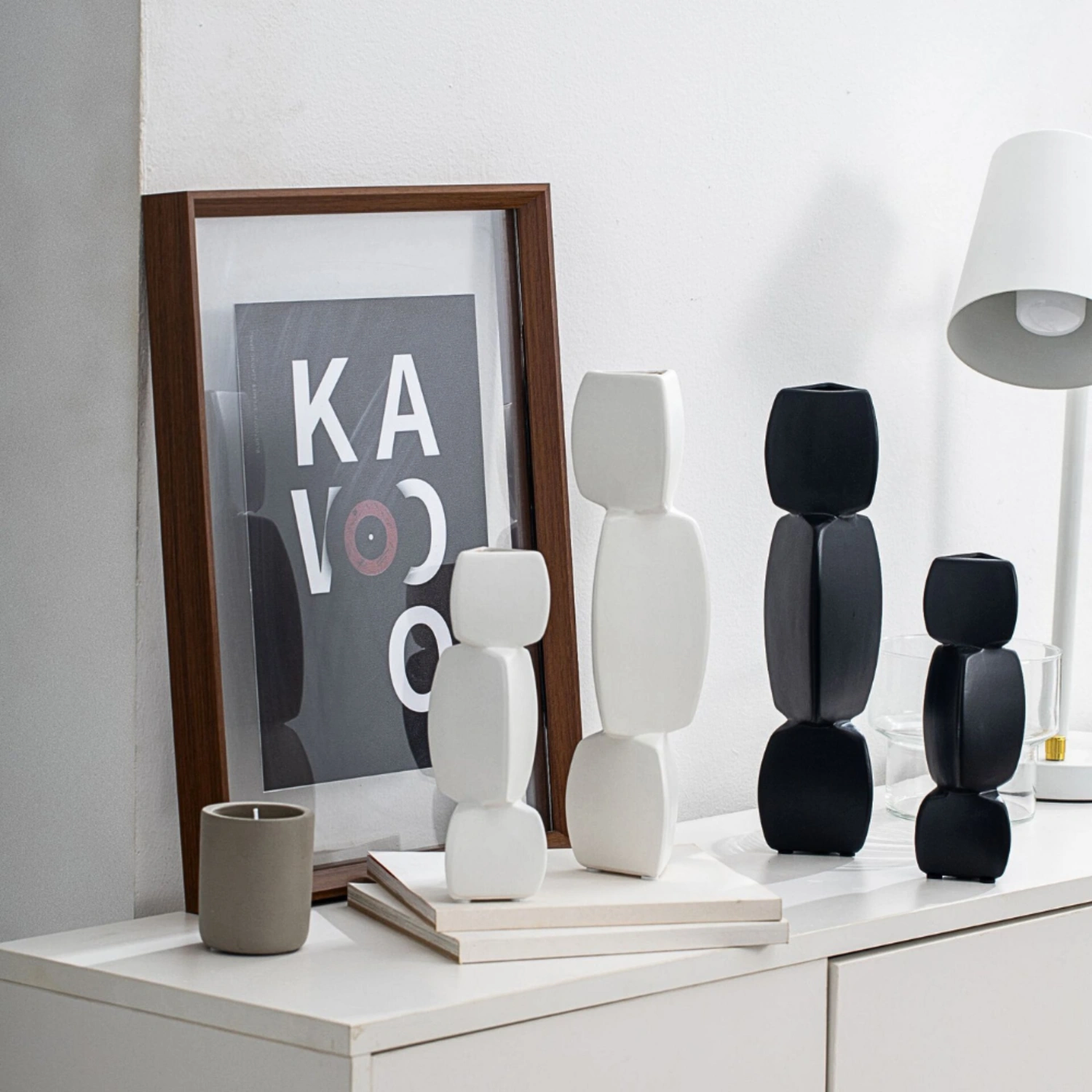 Bình Xếp Tầng Decor Gốm Bắc Âu
